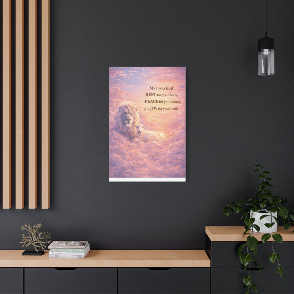 Lion & Lamb Canvas Vertical