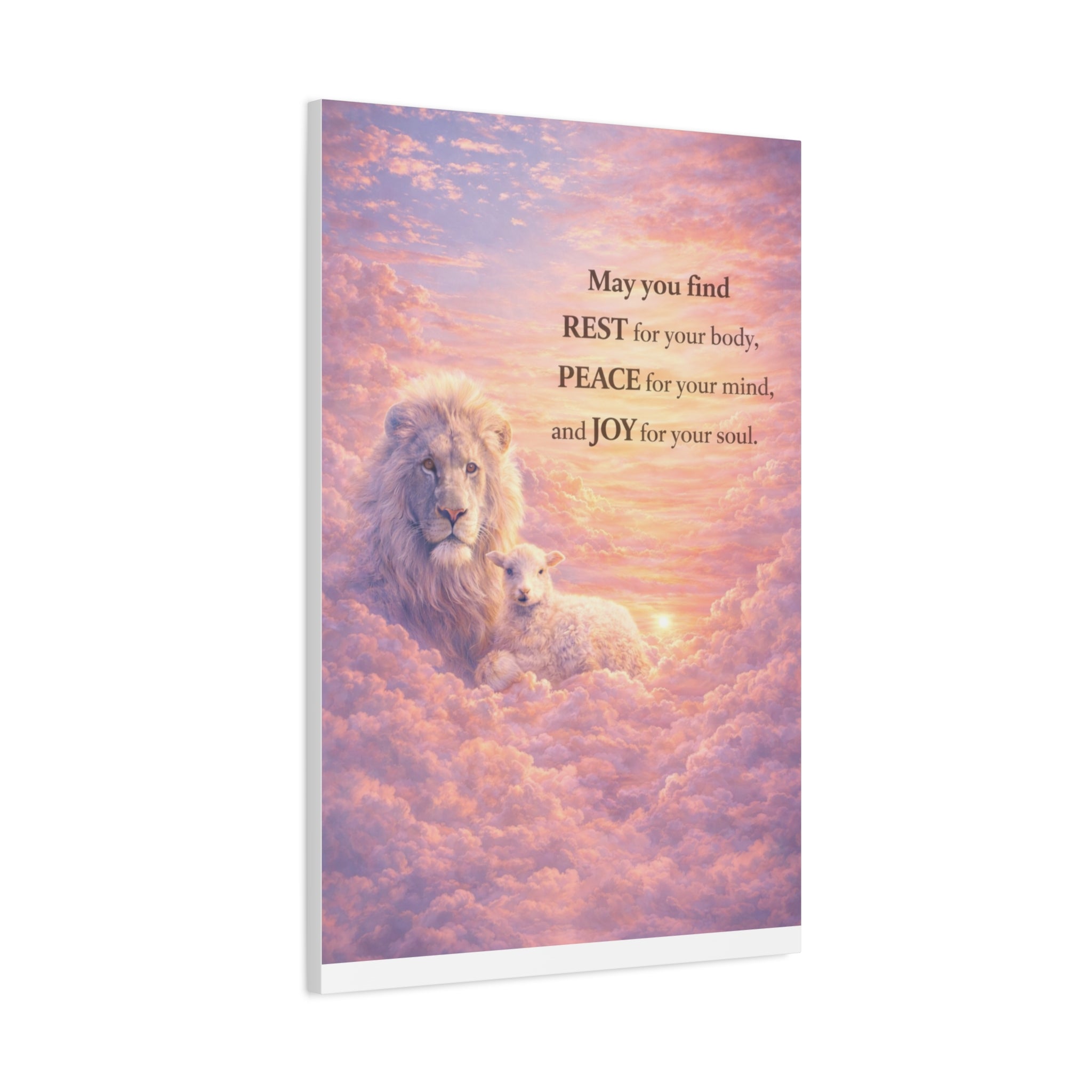 Lion & Lamb Canvas Vertical