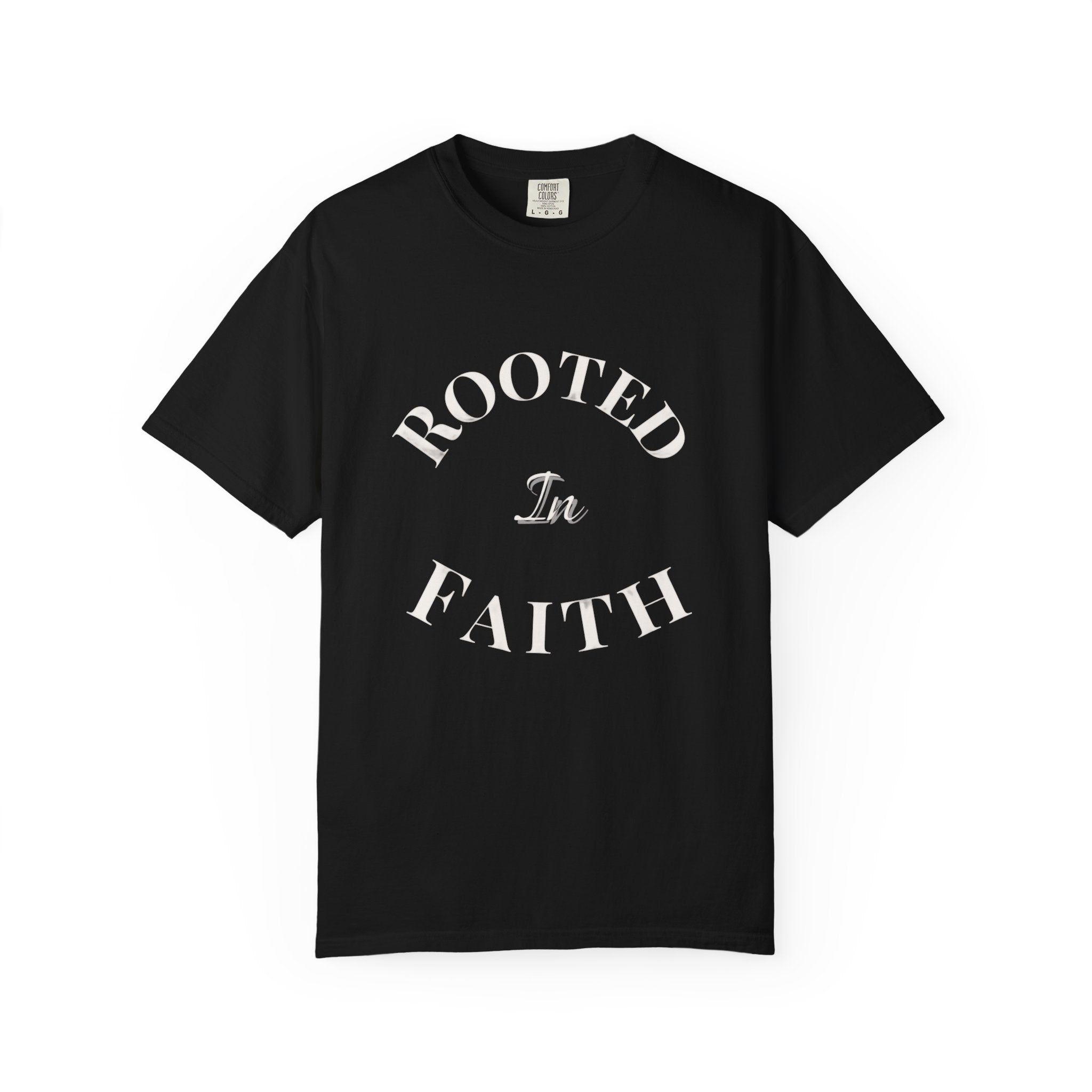 Rooted in Faith T-shirt | Religious Christian Typography Tee