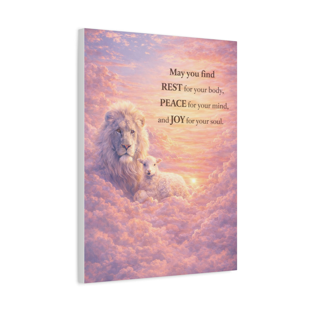 Lion & Lamb Canvas Vertical
