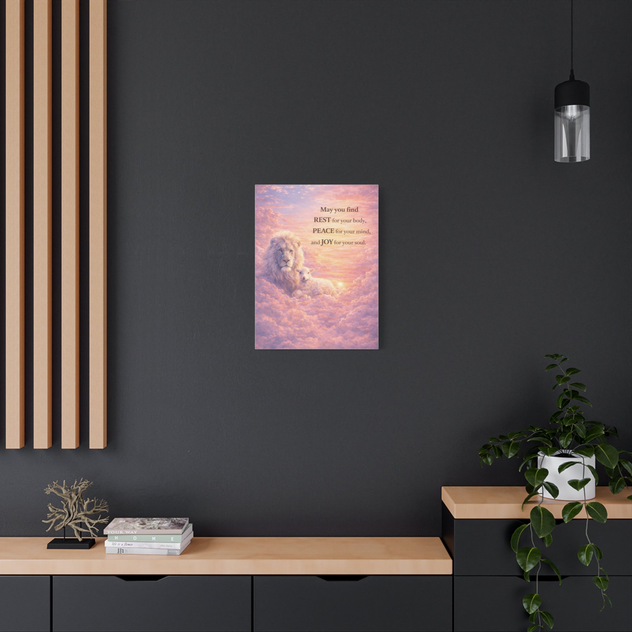 Lion & Lamb Canvas Vertical