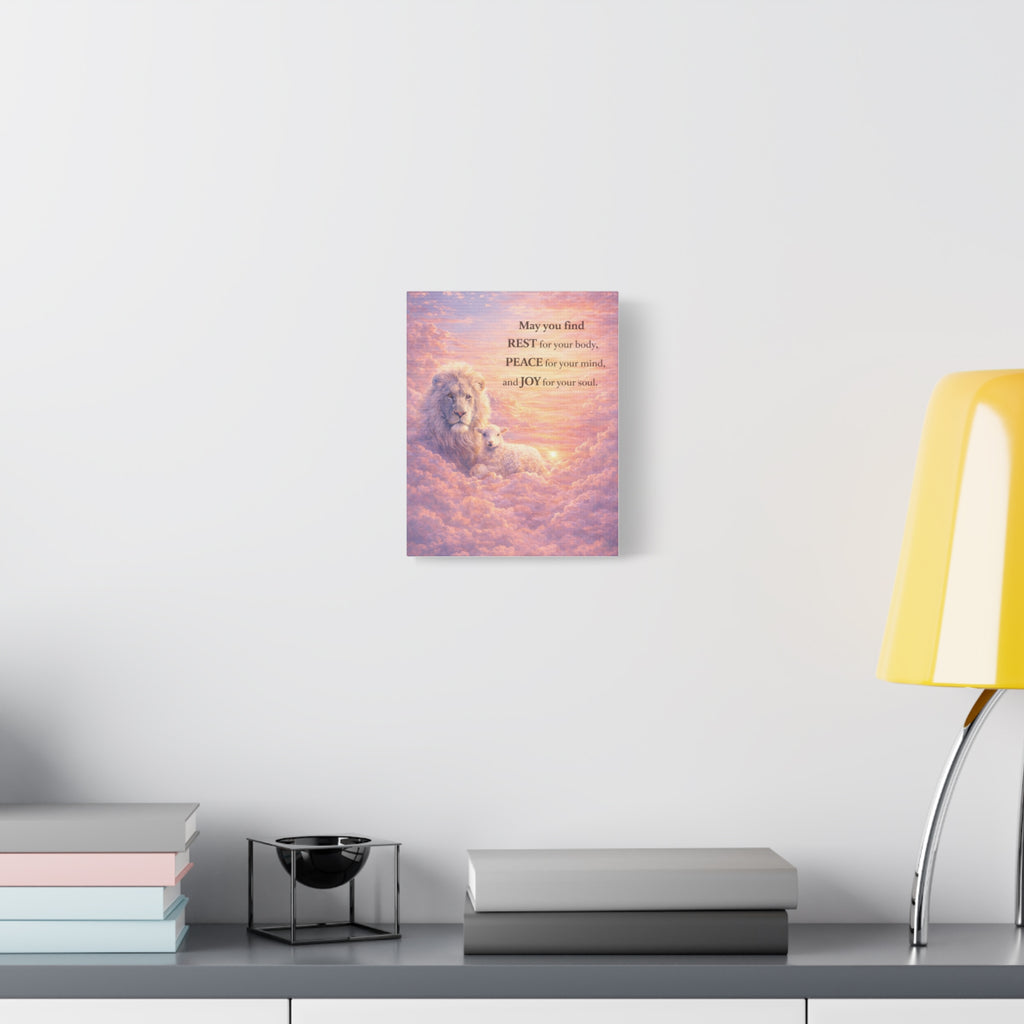 Lion & Lamb Canvas Vertical