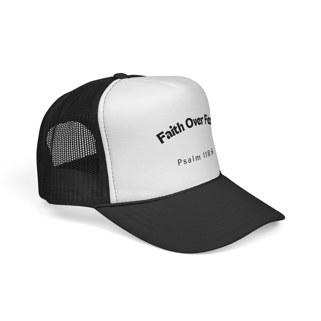Faith Over Fear Psalm 118:6 Trucker Cap | Christian Hat, Inspirational Baseball Cap