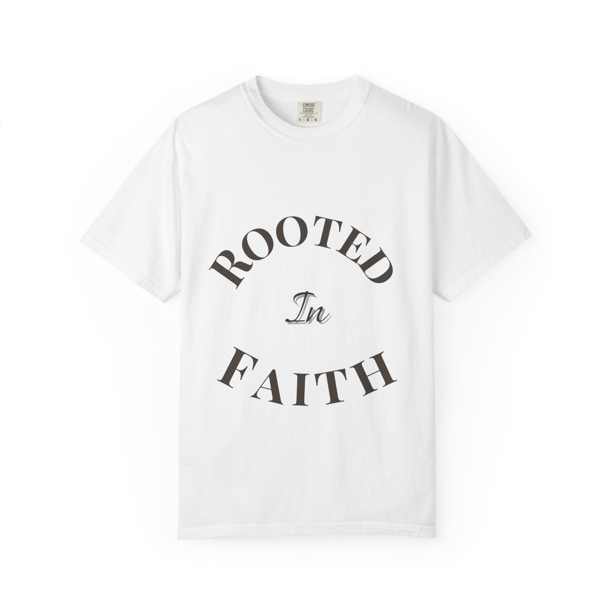 Rooted In Faith T-shirt | Faith Typography Tee