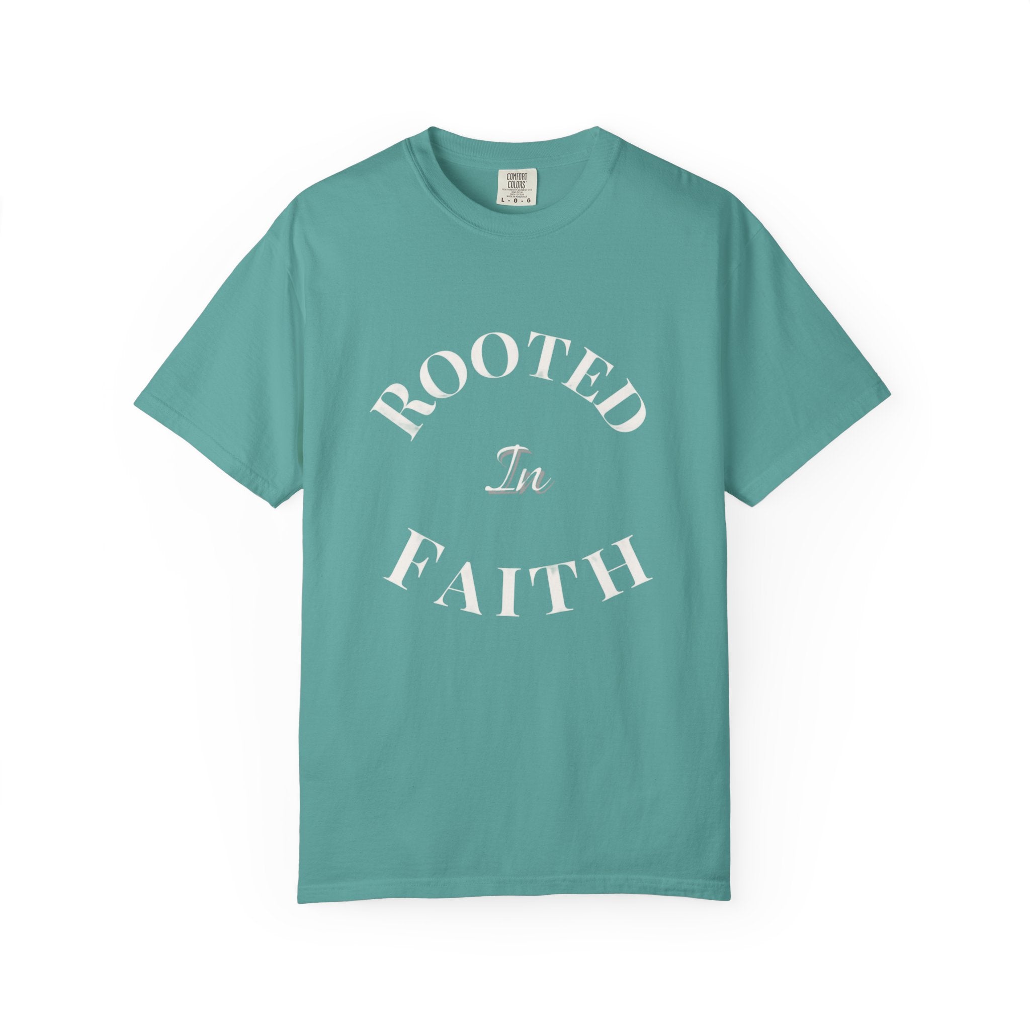 Rooted in Faith T-shirt | Religious Christian Typography Tee