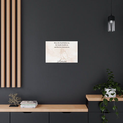 Bless This Food Canvas — Horizontal
