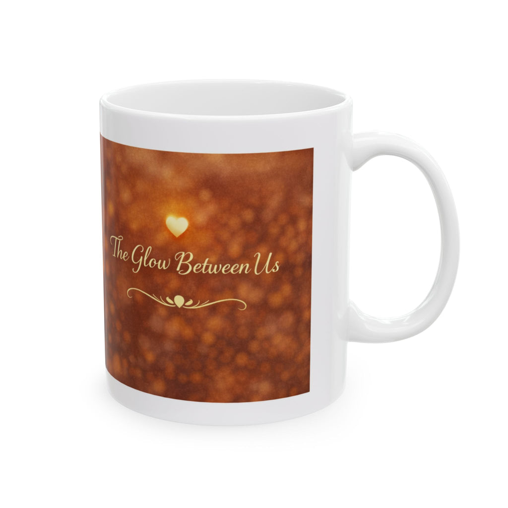 The Glory of Christmas script Mug | Christmas Candle Bokeh ceramic mug