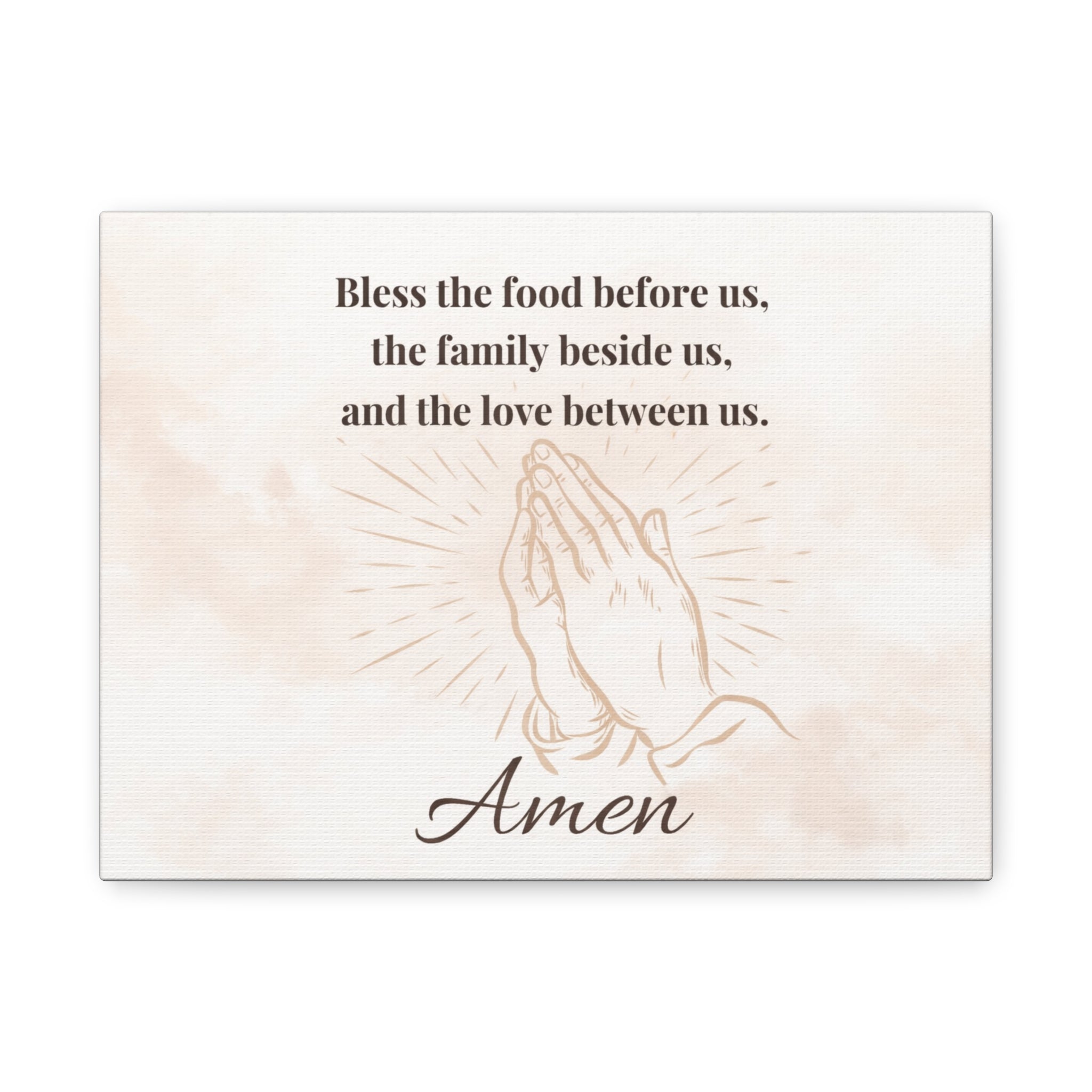 Bless This Food Canvas — Horizontal
