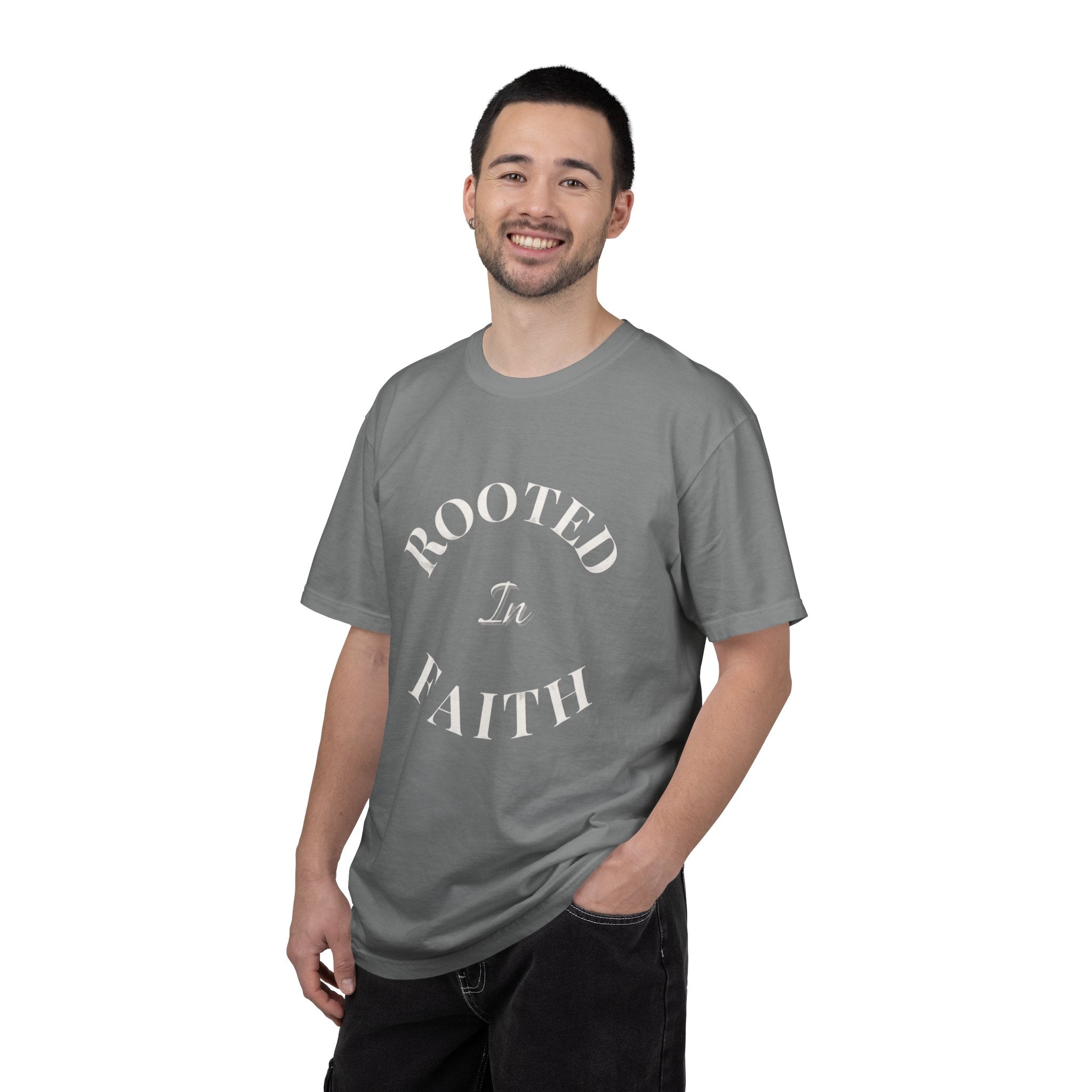 Rooted in Faith T-shirt | Religious Christian Typography Tee