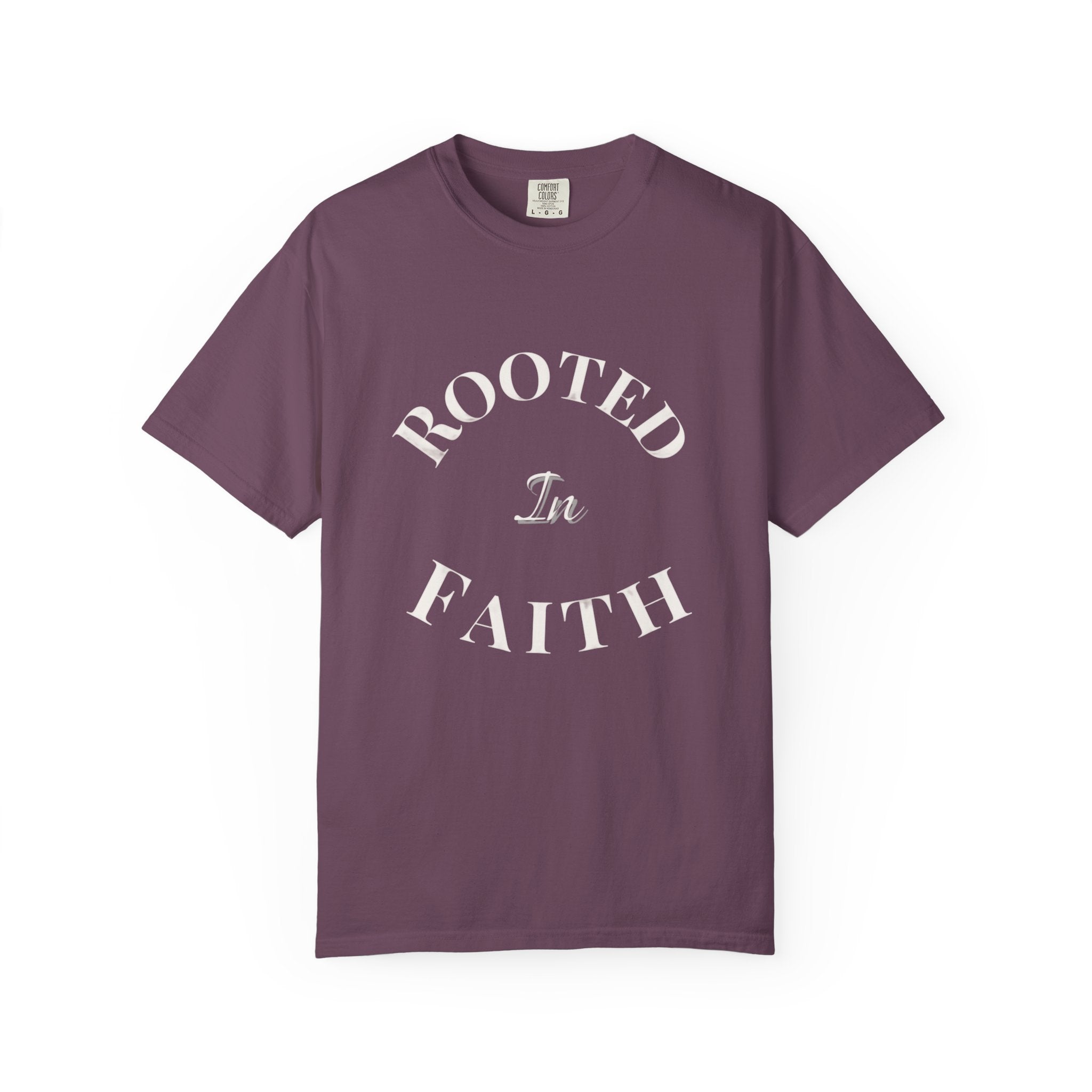 Rooted in Faith T-shirt | Religious Christian Typography Tee
