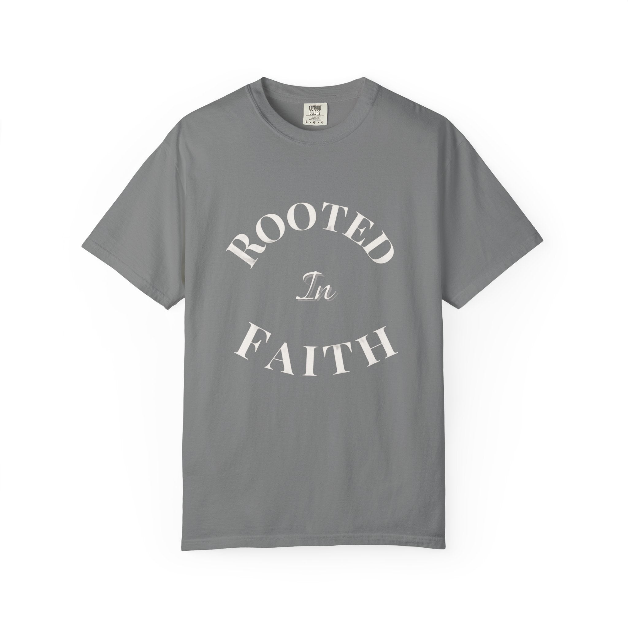 Rooted in Faith T-shirt | Religious Christian Typography Tee