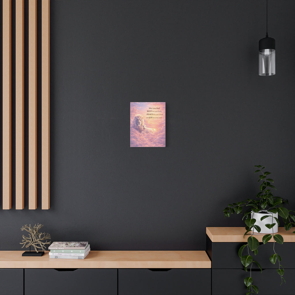 Lion & Lamb Canvas Vertical