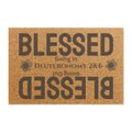 Blessed Doormat – 'Blessed Going In, Going Out' Religious Welcome Mat (Deuteronomy 28:6)