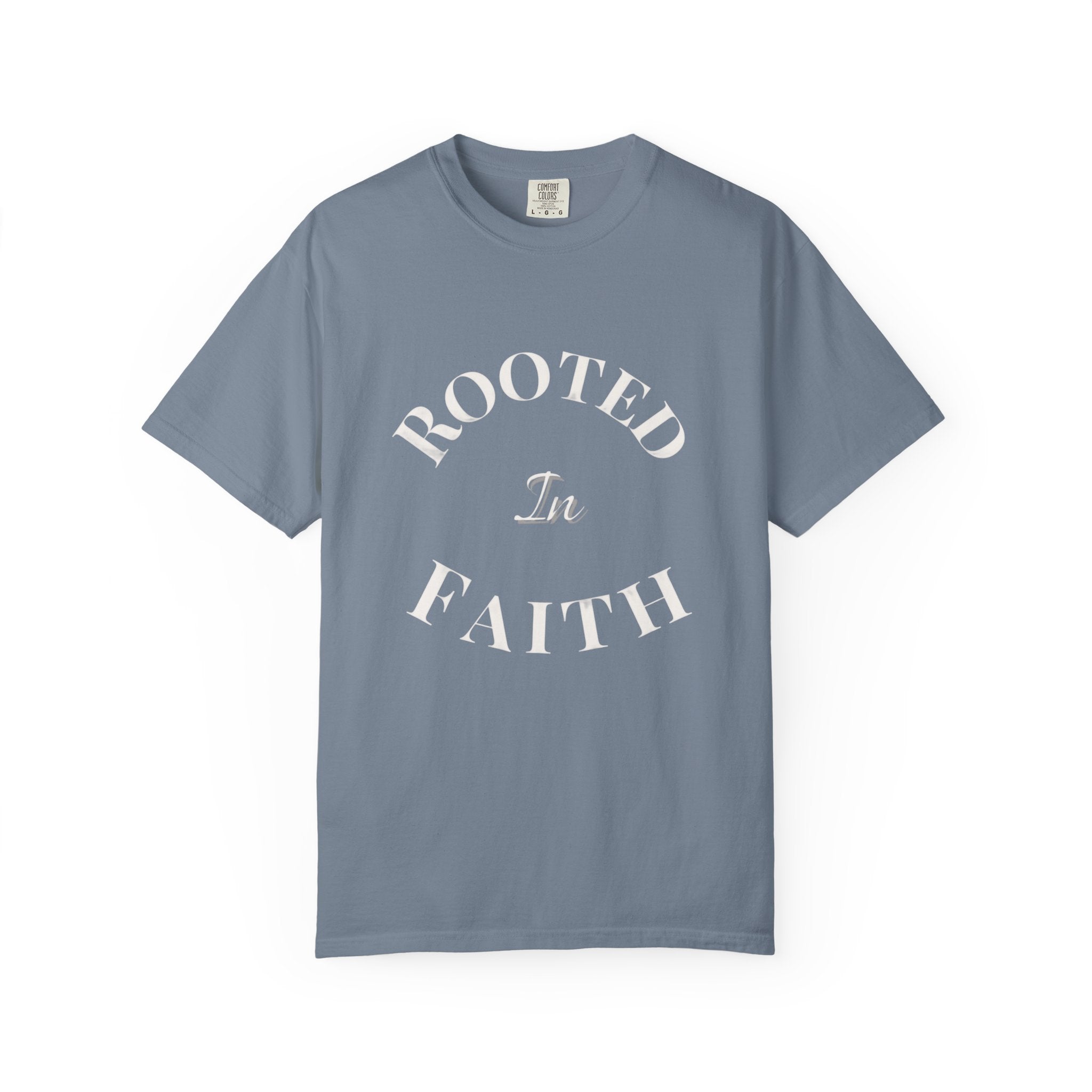 Rooted in Faith T-shirt | Religious Christian Typography Tee