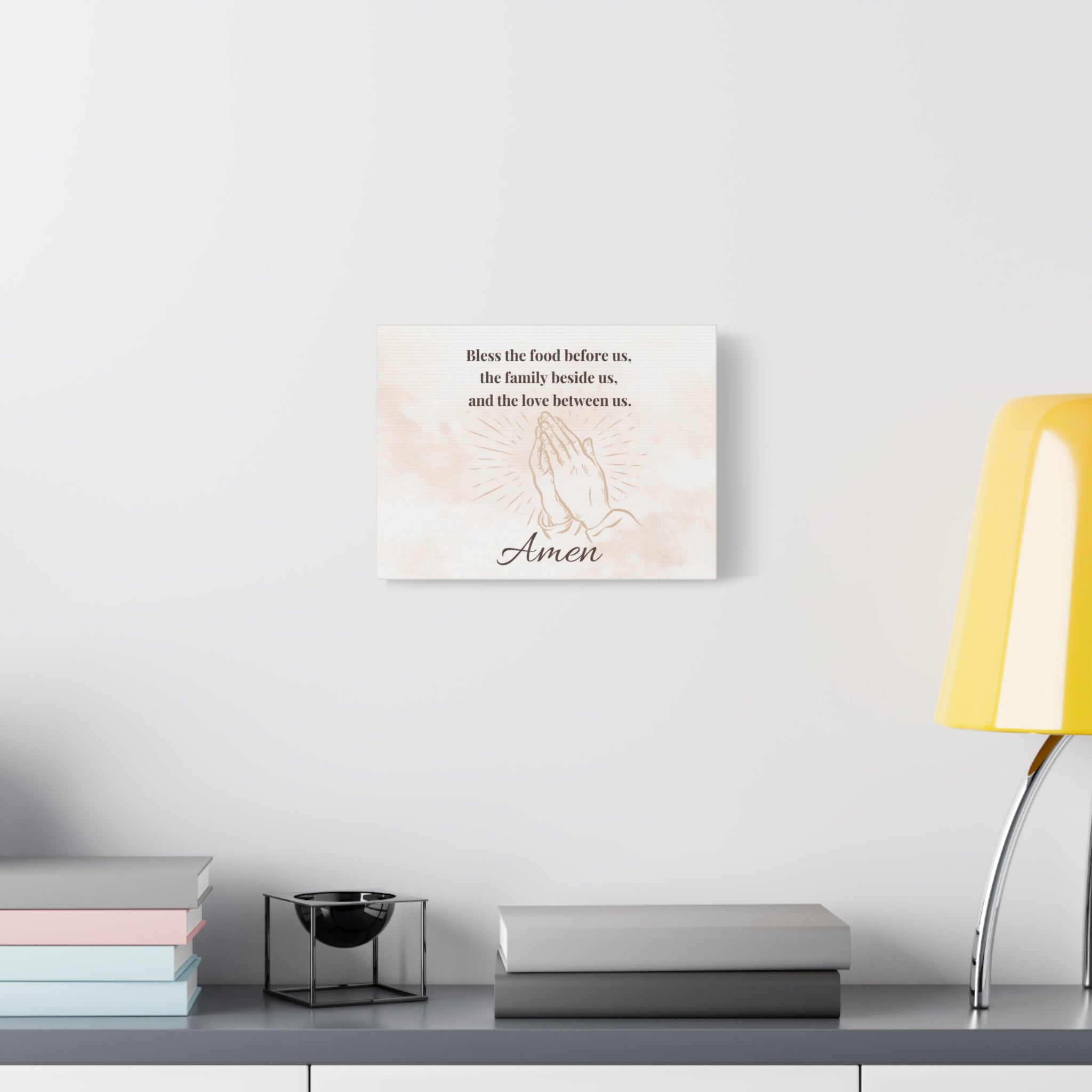 Bless This Food Canvas — Horizontal
