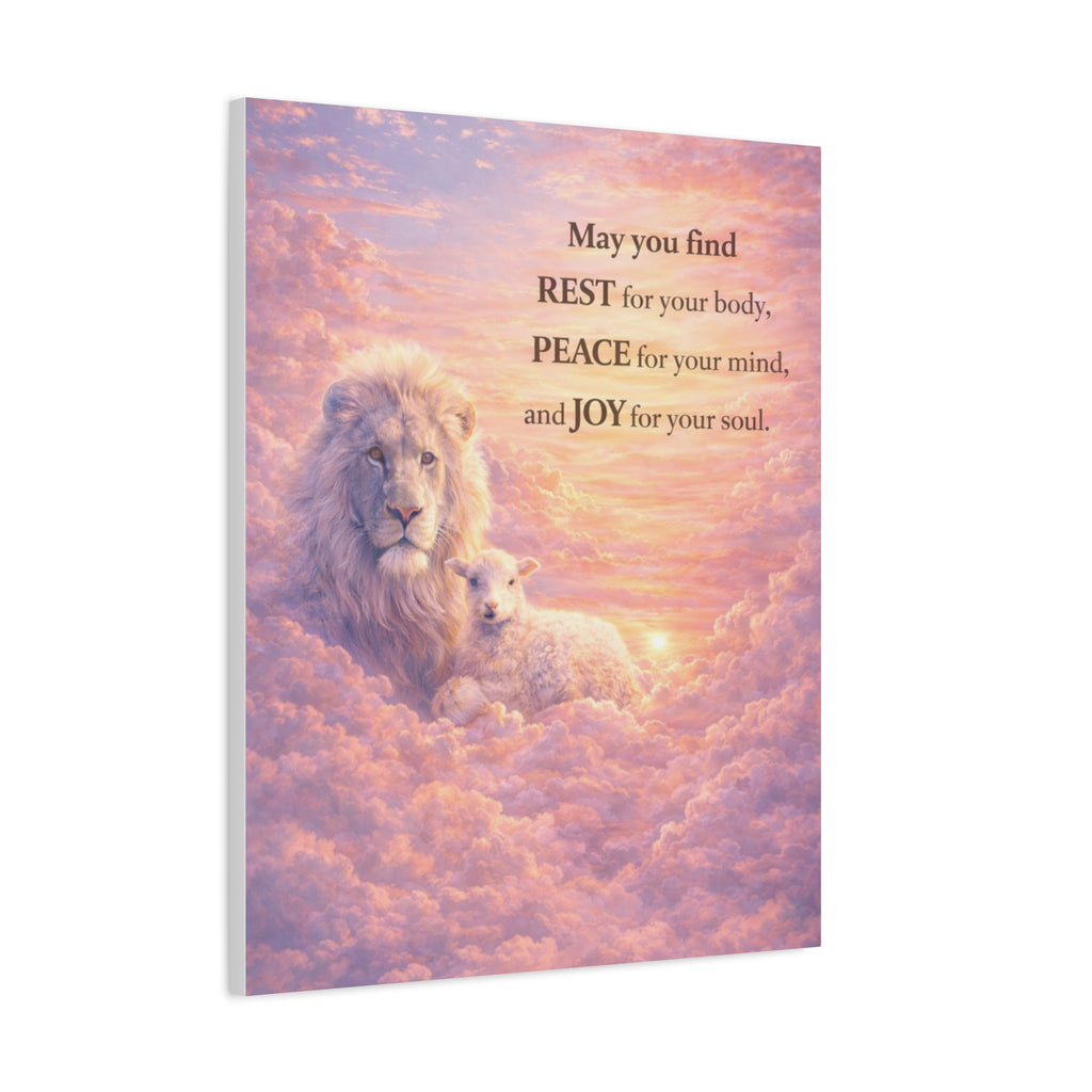 Lion & Lamb Canvas Vertical