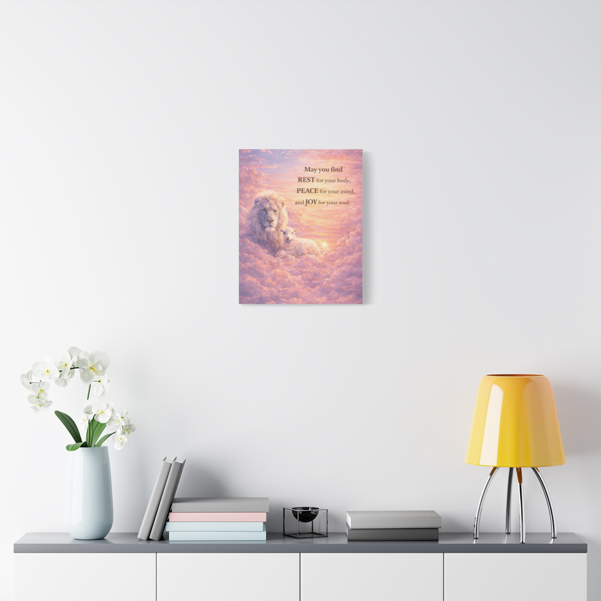 Lion & Lamb Canvas Vertical