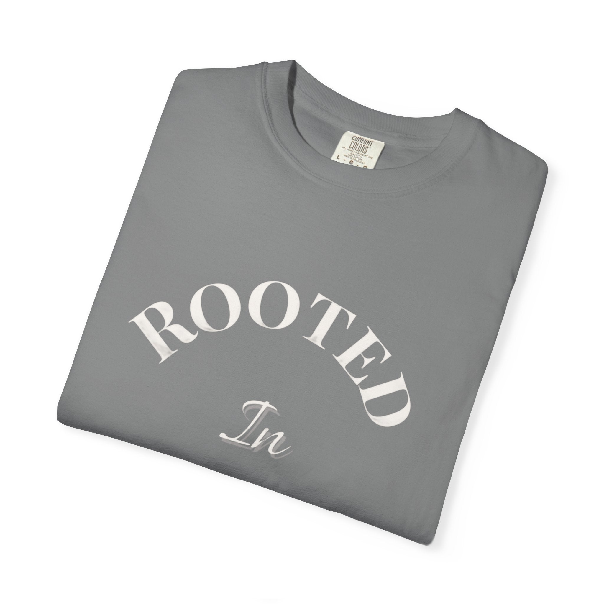 Rooted in Faith T-shirt | Religious Christian Typography Tee