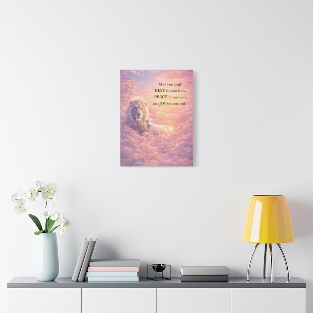 Lion & Lamb Canvas Vertical