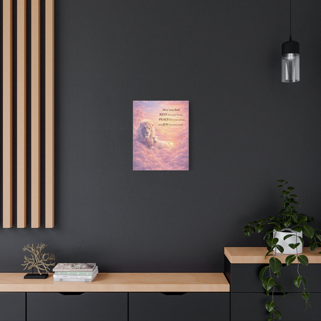 Lion & Lamb Canvas Vertical