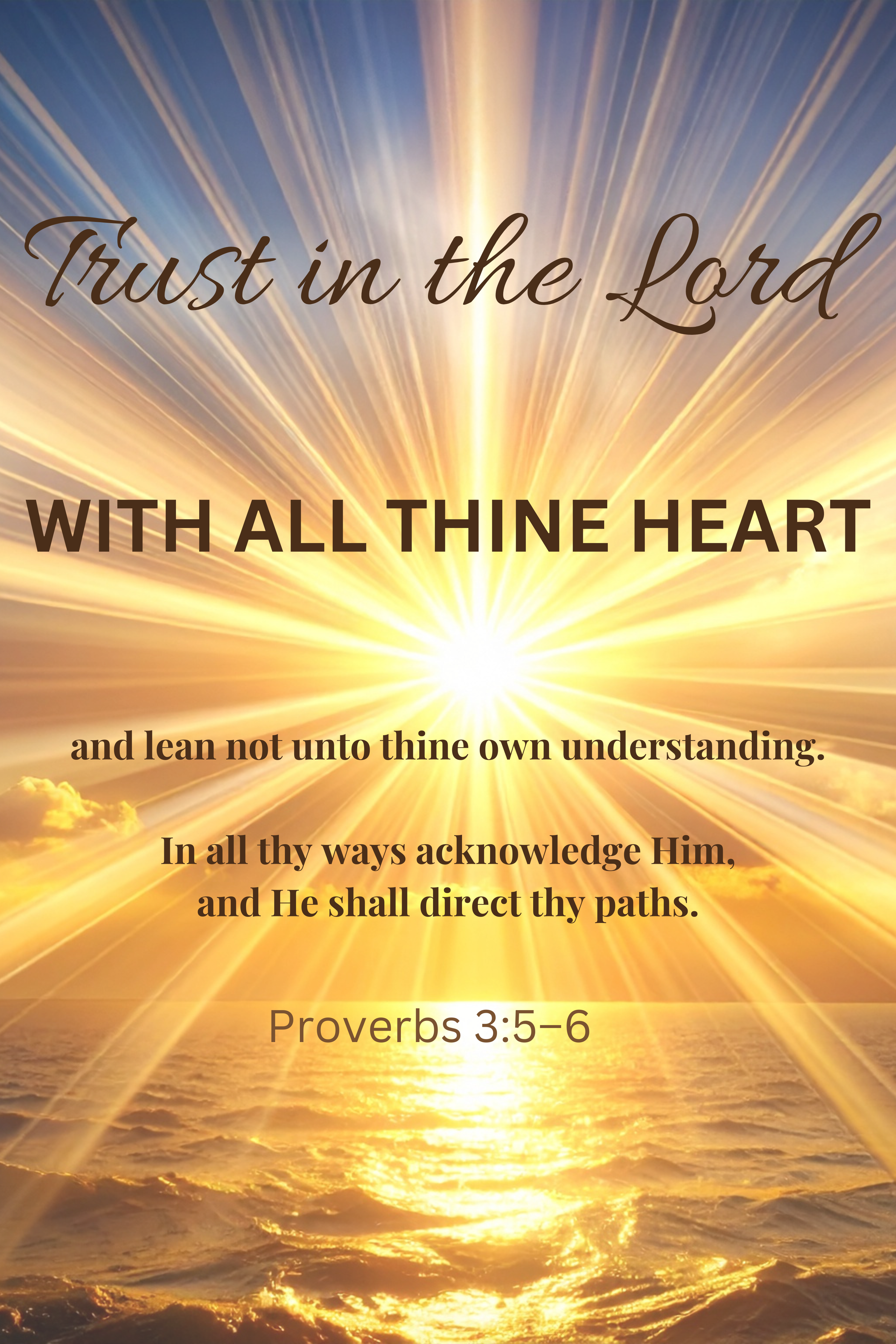 Trust in the Lord – Proverbs 3:5–6 Canvas