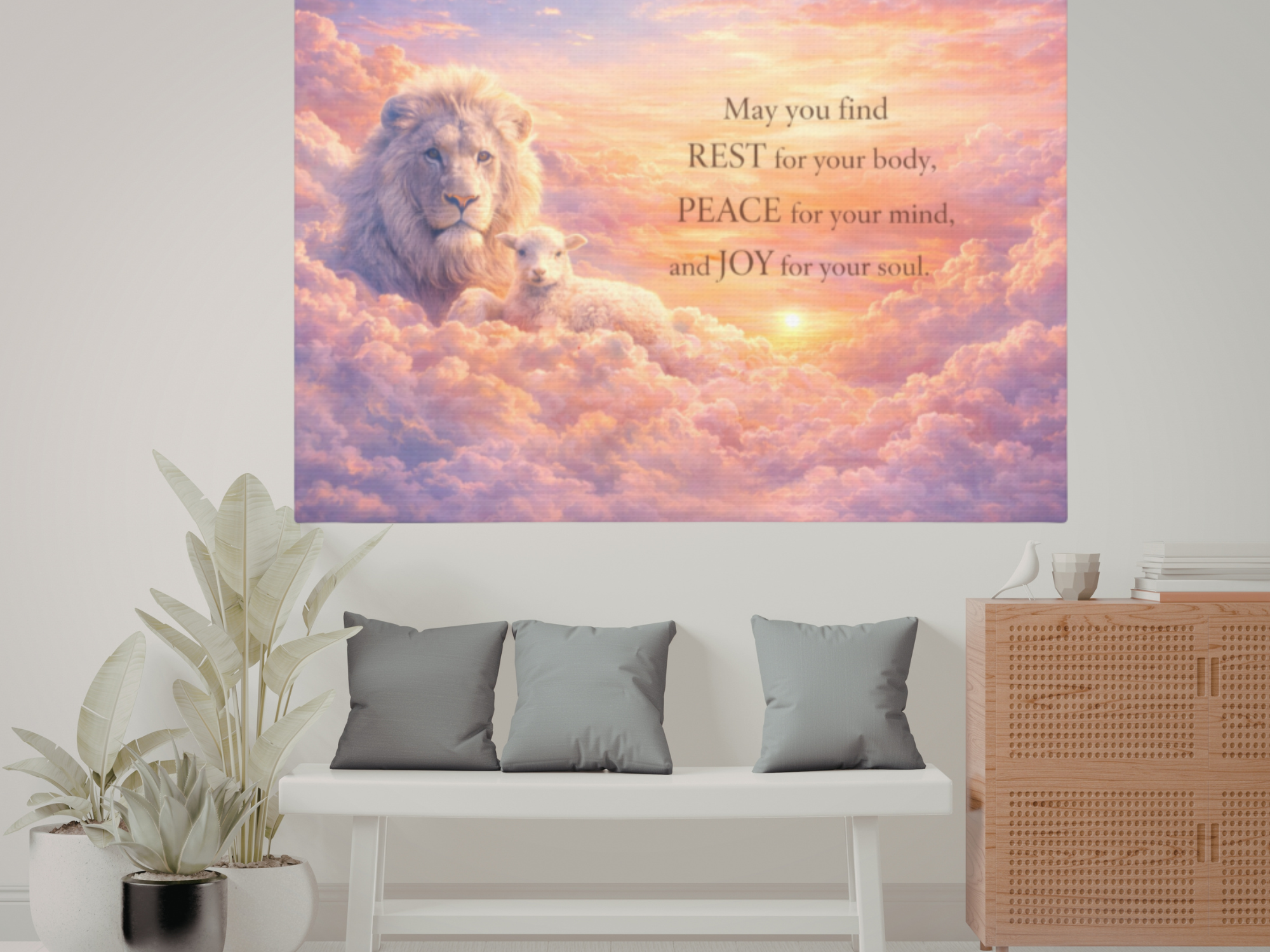 Lion & Lamb Canvas Horizontal